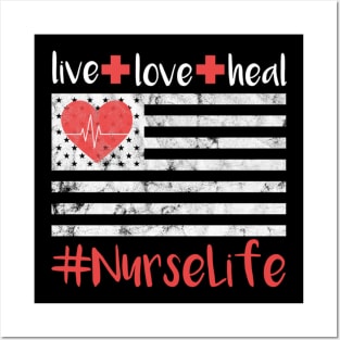 Live Love Heal Quote Nursing Life Posters and Art